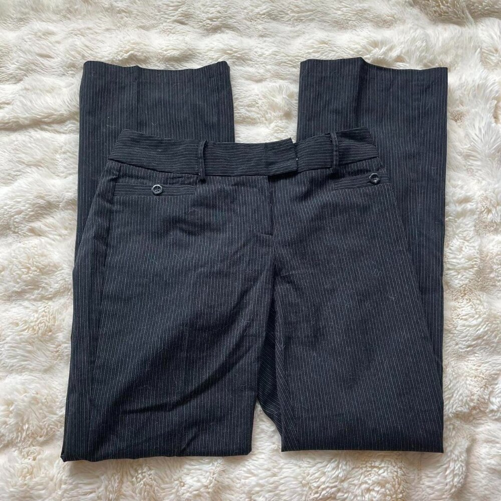 Y2K Low-Rise Black Pinstripe Pants